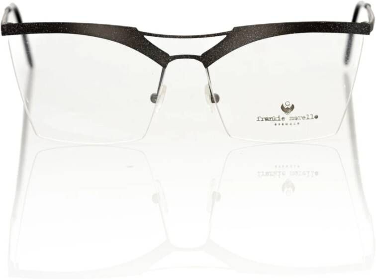 Frankie Morello Clubmaster Metalen Bril Zwart Glitter Black Dames