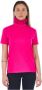 Frankie Morello Hoge Hals Kant Achterkant Bedrukt T-shirt Pink Dames - Thumbnail 1