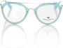 Frankie Morello Lichtblauwe Aviator Brilmonturen met Metalen Stangen Blue Unisex - Thumbnail 3