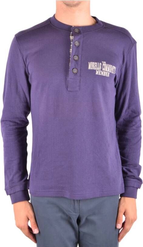Frankie Morello Sweatshirt Purple Heren