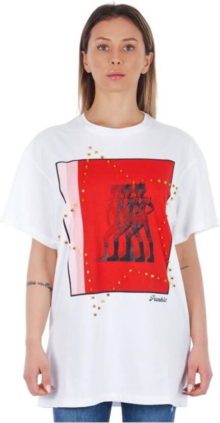 Frankie Morello T-shirts Wit Dames