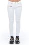 Frankie Morello Bikerstijl Lage Taille Multifunctionele Broek White Dames - Thumbnail 1
