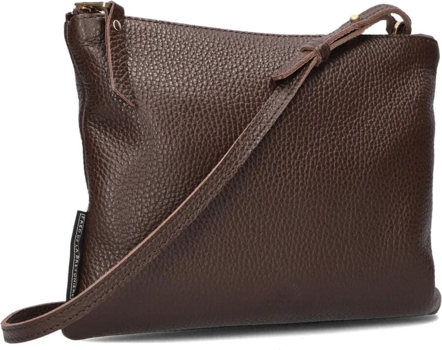 Fred de la Bretoniere Bruine leren crossbody schoudertas Brown Dames