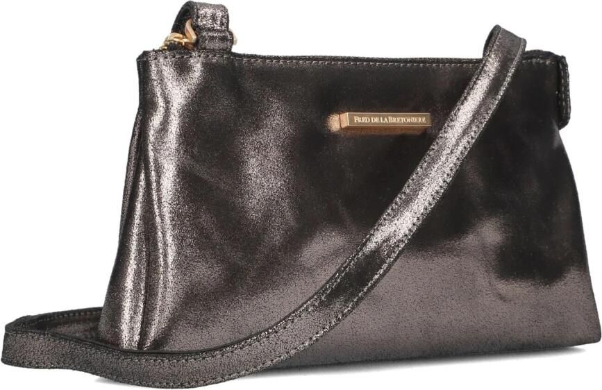 Fred de la Bretoniere Grijze leren crossbody schoudertas Gray Dames