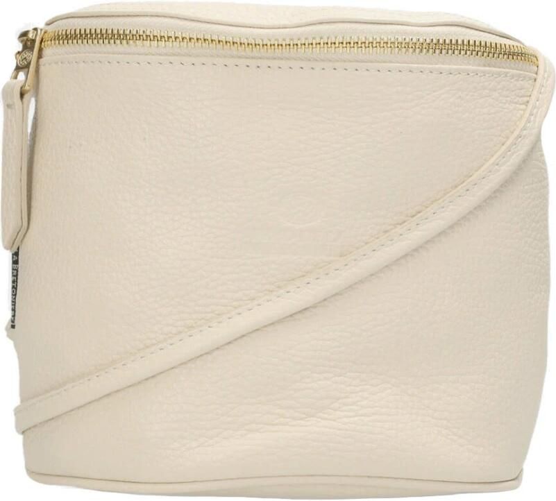 Fred de la Bretoniere Marianneke Crossbody Leren Tas Beige Dames