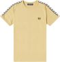 Fred Perry Authentiek geplakte Ringer Tee Yellow Heren - Thumbnail 1