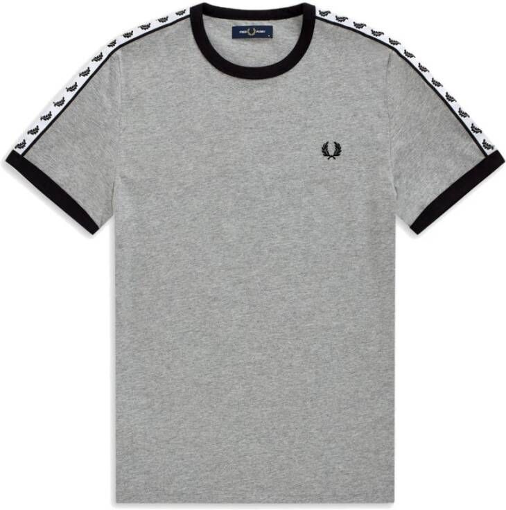 Fred Perry Authentiek geplakte Ringer Tee Grijs Heren