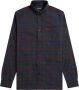 Fred Perry Authentiek Oxford Tartan Overhemd French Navy-S Multicolor Heren - Thumbnail 1