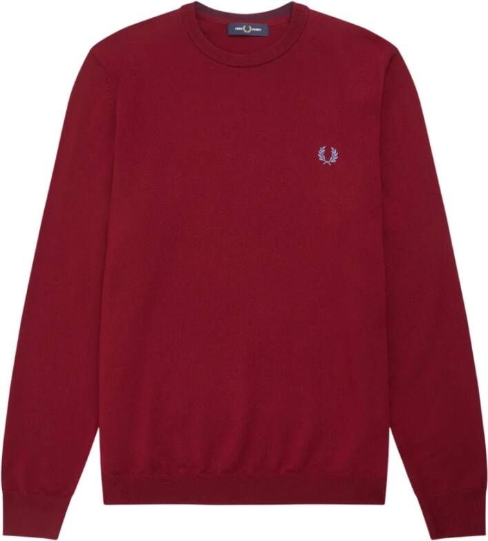 Fred Perry Authentieke Clic Crew Knitwear Rood Heren