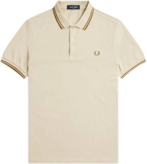 Fred Perry Beige Twin Tipped Shirt 691 Beige Heren