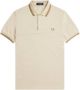 Fred Perry Klassieke Twin Tipped Polo Shirt Beige Heren - Thumbnail 1