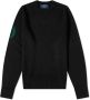Fred Perry Bemanning Kroon Gebreide Trui Zwart Heren - Thumbnail 1