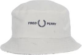 Fred Perry Cappello Alla Pescatora Reversibile Hw3654 Bianco Wit Unisex