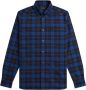 Fred Perry Casual Oxford Tartan Overhemd Blauw Heren - Thumbnail 1