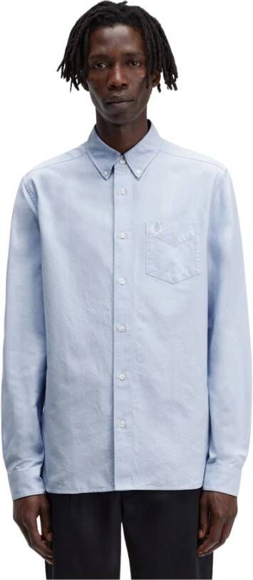 Fred Perry Casual Shirts Blauw Heren