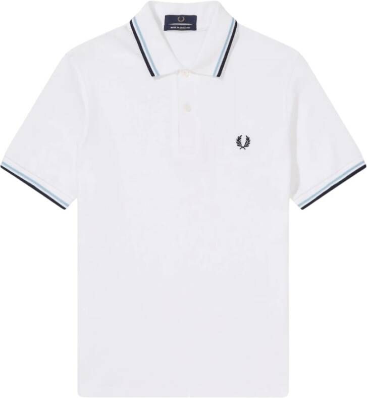 Fred Perry Casual Wit Gestreepte Kip Tote Tas White Heren
