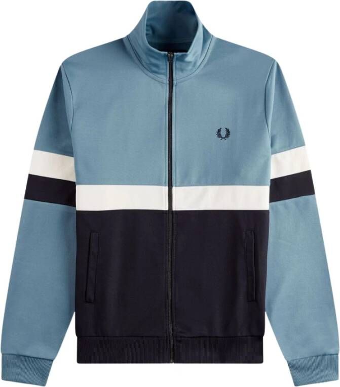 Fred Perry Chandal Jacket Panels Blauw Heren