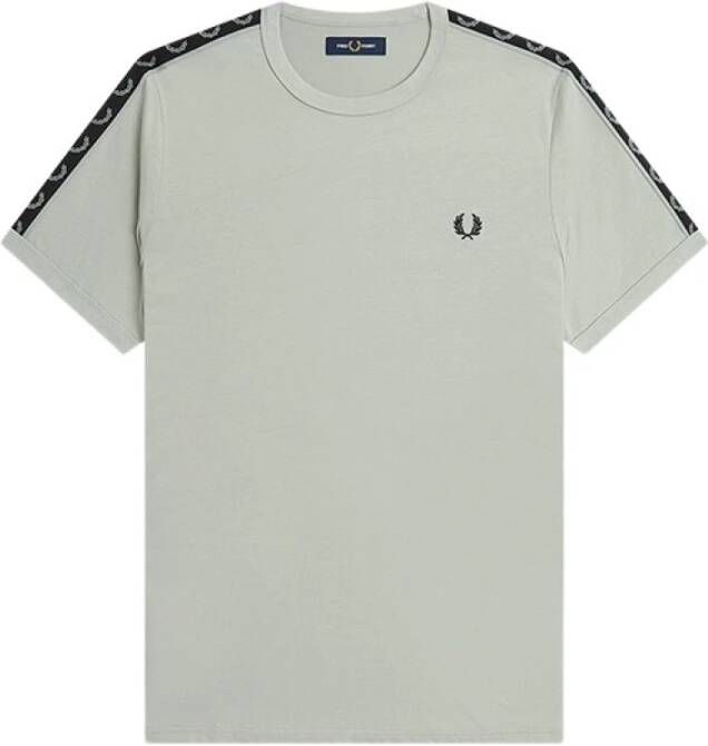 Fred Perry Contrast Mouw Track Tape Shirt White Heren