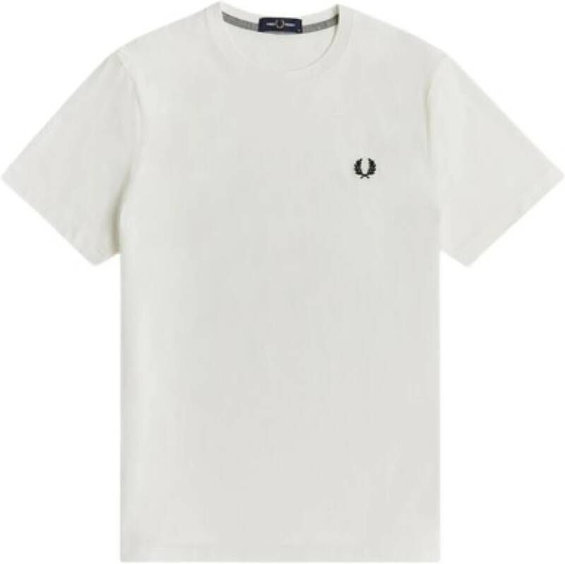 Fred Perry Elegante Katoenen T-shirt met Laurel Logo White Heren