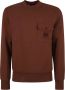 Fred Perry Crewneck Sweatshirt met Badge Bruin Heren - Thumbnail 1