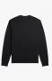 Fred Perry Heren Loopback Katoenen Sweatshirt met Geborduurd Grafisch Ontwerp Black Heren - Thumbnail 3