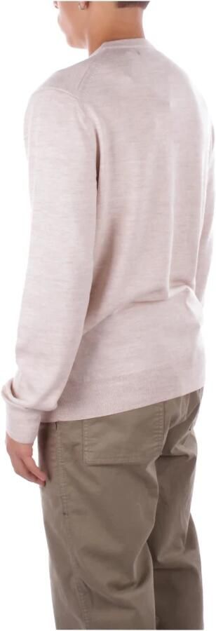 Fred Perry Klassieke Ronde Hals Merinowol Blend Trui Beige Heren - Foto 4