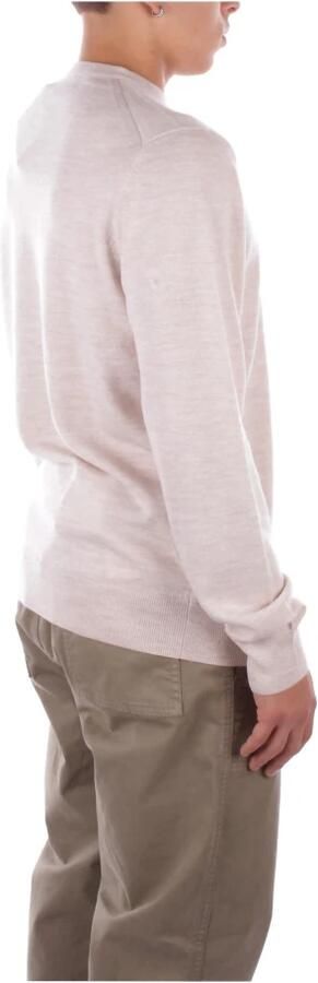 Fred Perry Klassieke Ronde Hals Merinowol Blend Trui Beige Heren - Foto 5