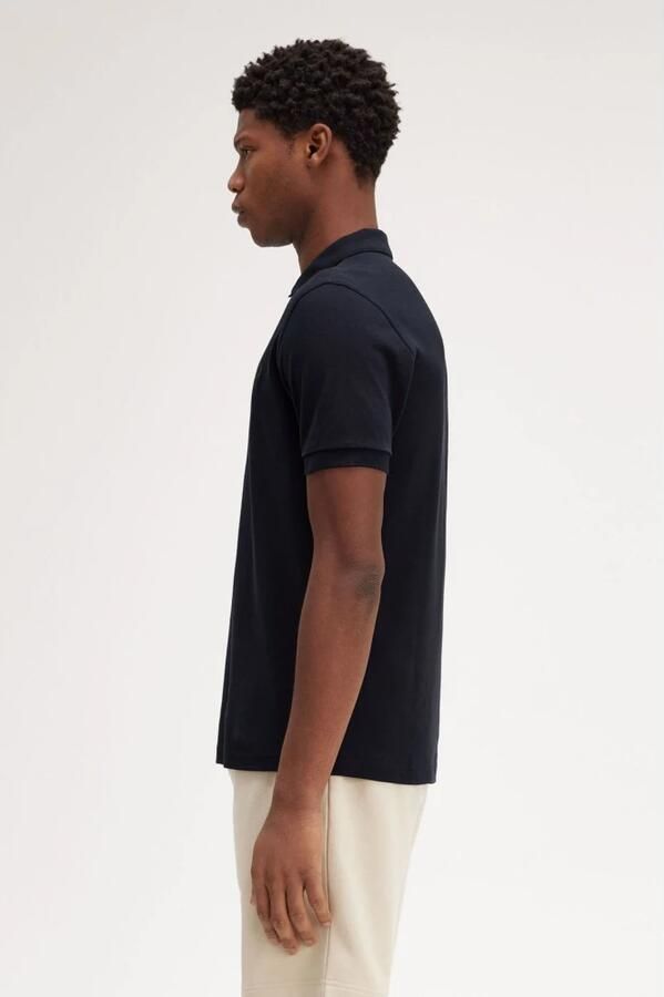 Fred Perry Blauw Logo Bruin Poloshirt Blue Heren - Foto 3