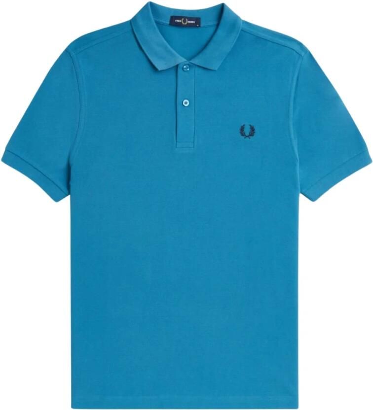 Fred Perry Core Short Sleeve Polo Shirt Blue- Heren Blue - Foto 4