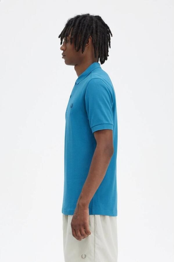 Fred Perry Core Short Sleeve Polo Shirt Blue- Heren Blue - Foto 3