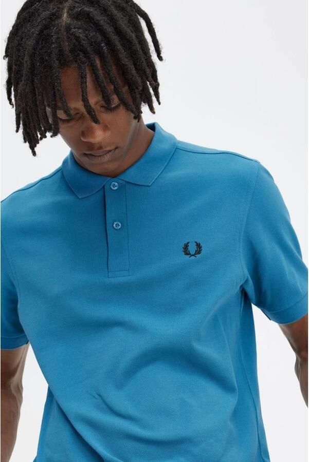 Fred Perry Core Short Sleeve Polo Shirt Blue- Heren Blue