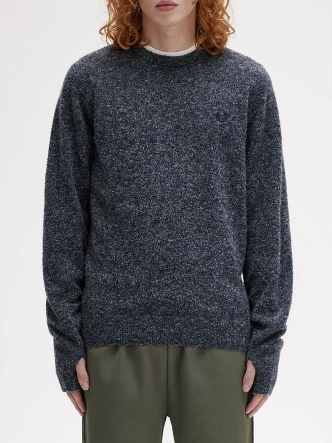 Fred Perry Blauwe Boucle Crew Neck Sweater Blue Heren - Foto 3