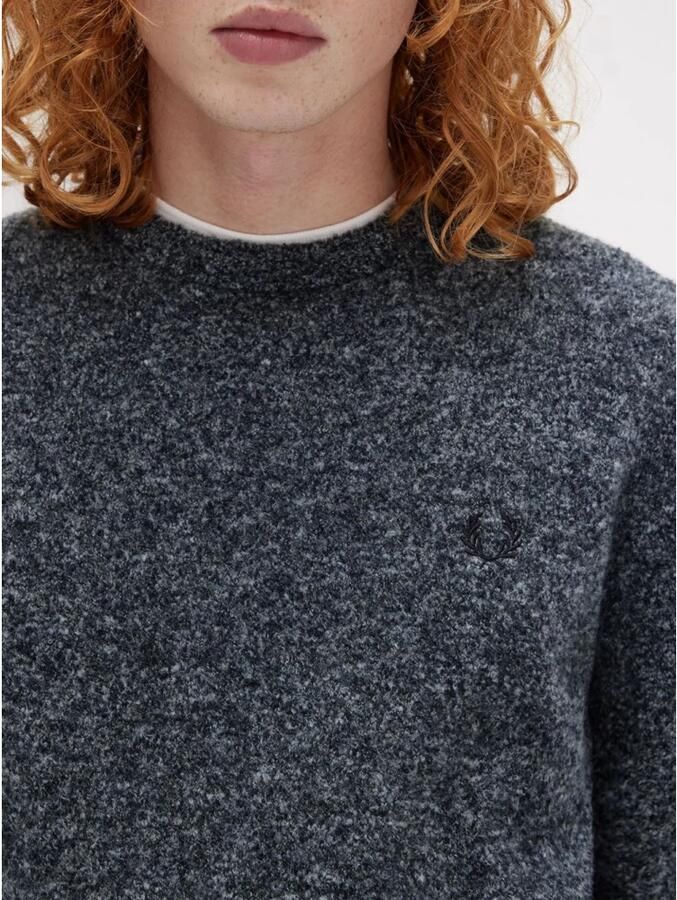 Fred Perry Blauwe Boucle Crew Neck Sweater Blue Heren - Foto 2