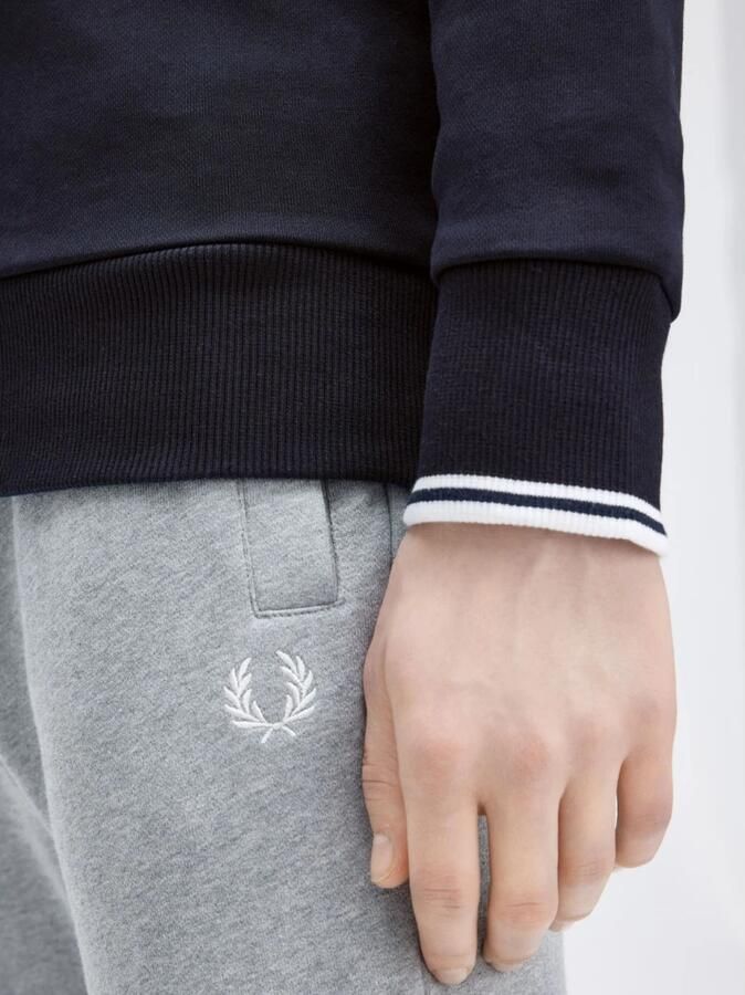 FRED PERRY Heren Truien & Vesten Half Zip Sweatshirt Donkerblauw - Foto 5