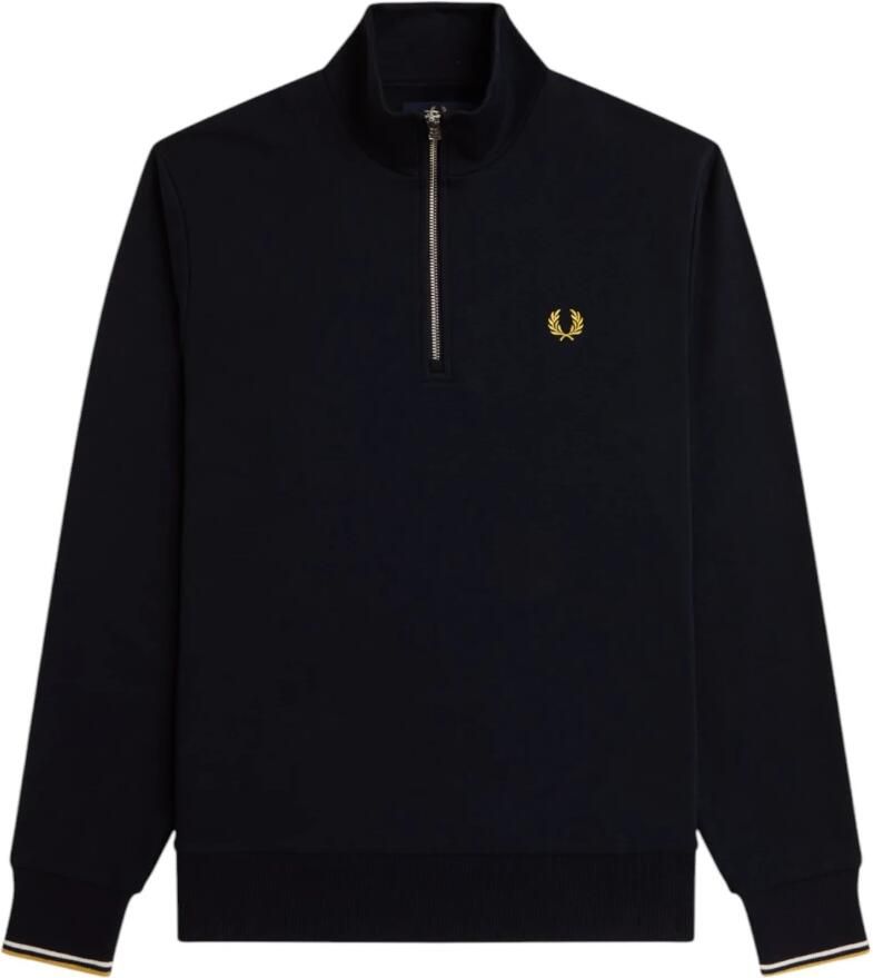 Fred Perry Blauwe Half Zip Sweatshirt Sweaters Blue Heren