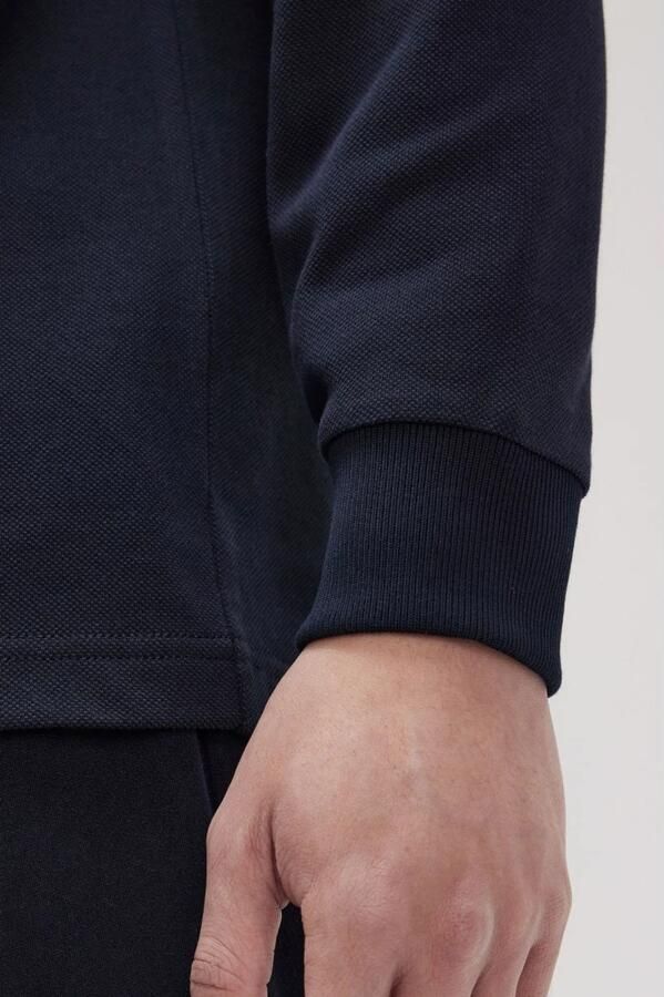 Fred Perry Blauwe polo met lange mouwen en rand Blue Heren - Foto 3