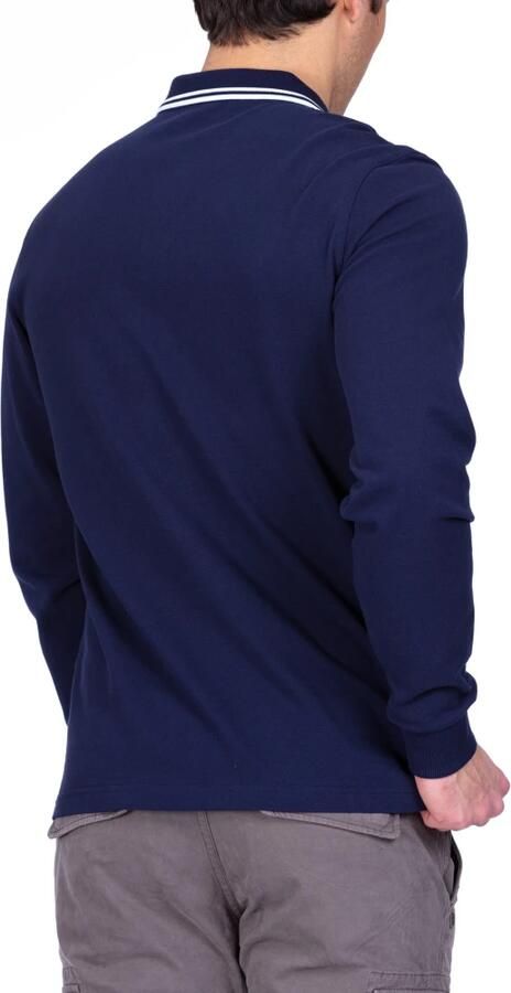 FRED PERRY Heren Polo's & T-shirts Twin Tipped Shirt Long Sleeve Donkerblauw - Foto 5