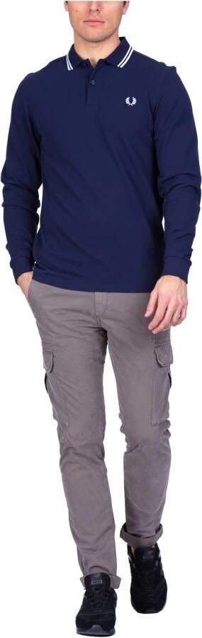 FRED PERRY Heren Polo's & T-shirts Twin Tipped Shirt Long Sleeve Donkerblauw - Foto 6