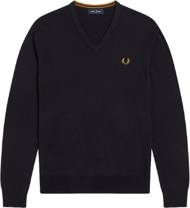 Fred Perry Blauwe Pullover Sweatshirt Aw24 Stijl Blue Heren