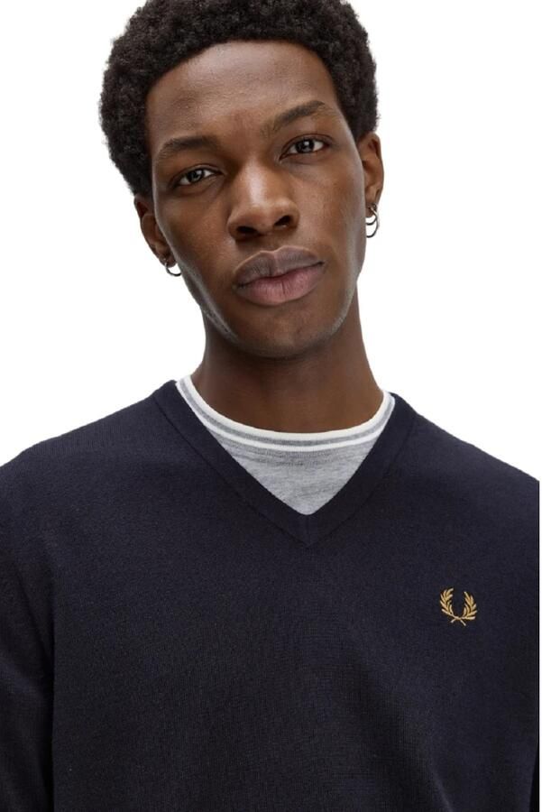 Fred Perry Blauwe Pullover Sweatshirt Aw24 Stijl Blue Heren - Foto 2