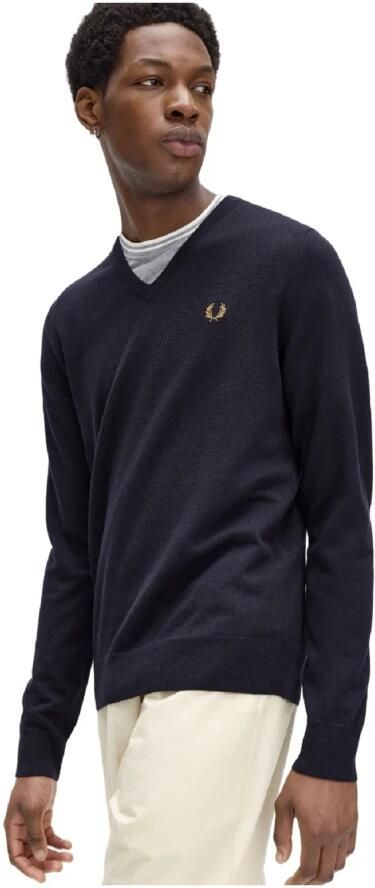 Fred Perry Blauwe Pullover Sweatshirt Aw24 Stijl Blue Heren - Foto 4