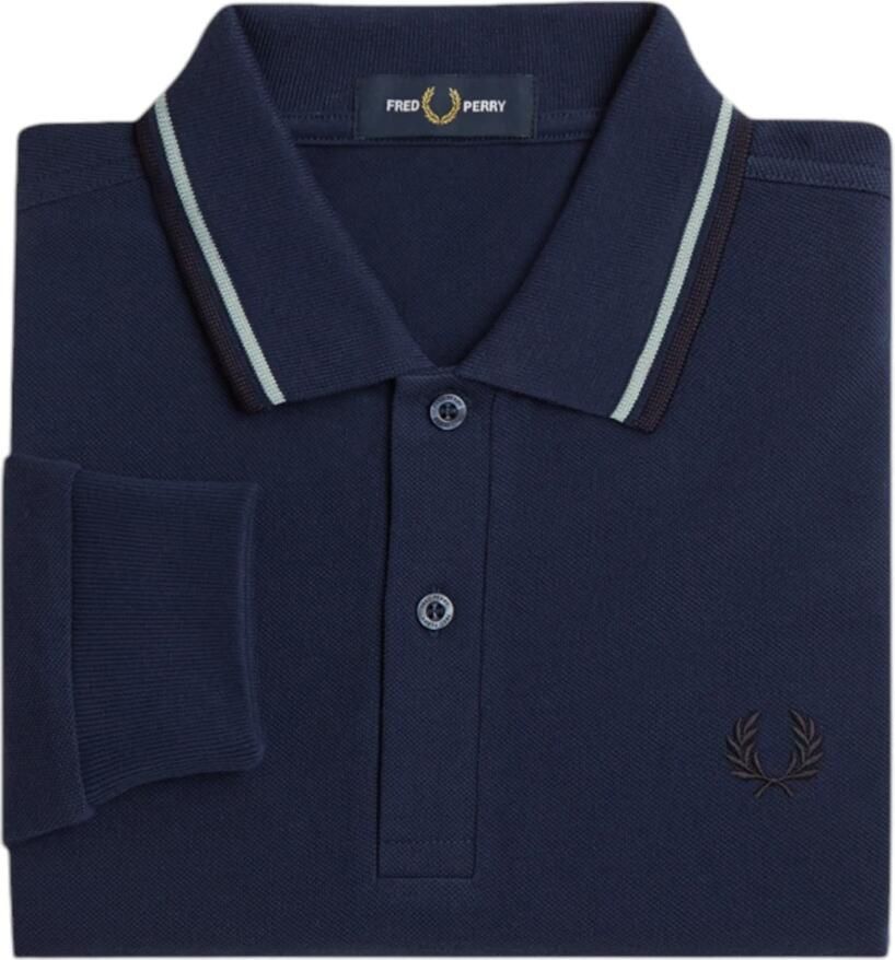 Fred Perry Blauwe Twin Tipped Polo Shirt Blue Heren