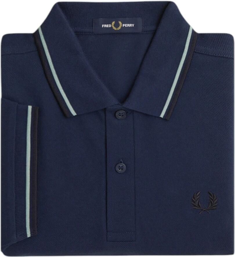 Fred Perry Blauwe Twin Tipped Polo Shirt Blue Heren