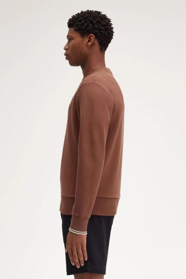 FRED PERRY Heren Truien & Vesten Crew Neck Sweatshirt Roest - Foto 6