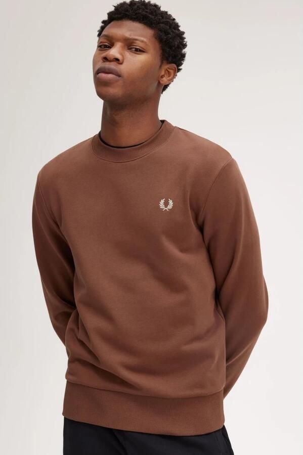 FRED PERRY Heren Truien & Vesten Crew Neck Sweatshirt Roest - Foto 7