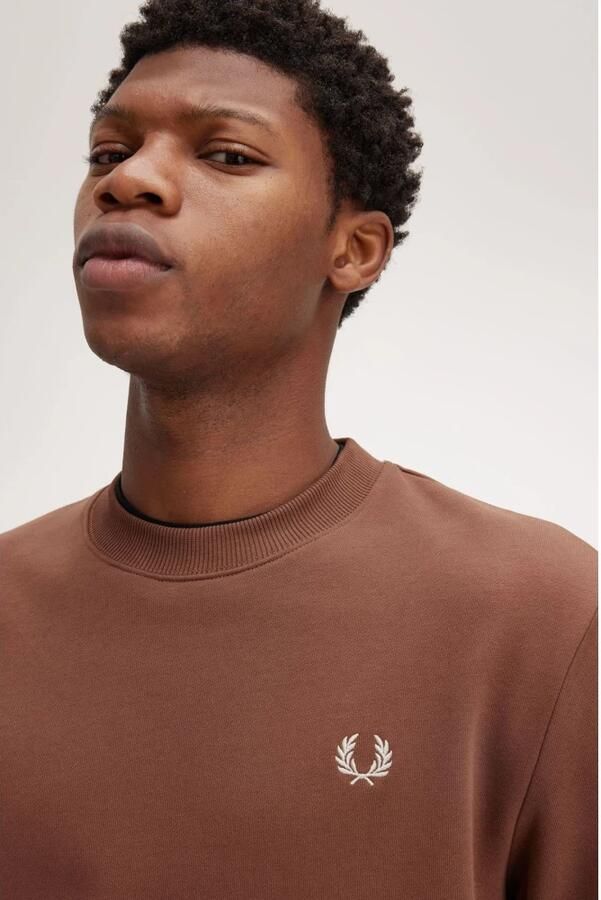 FRED PERRY Heren Truien & Vesten Crew Neck Sweatshirt Roest - Foto 5