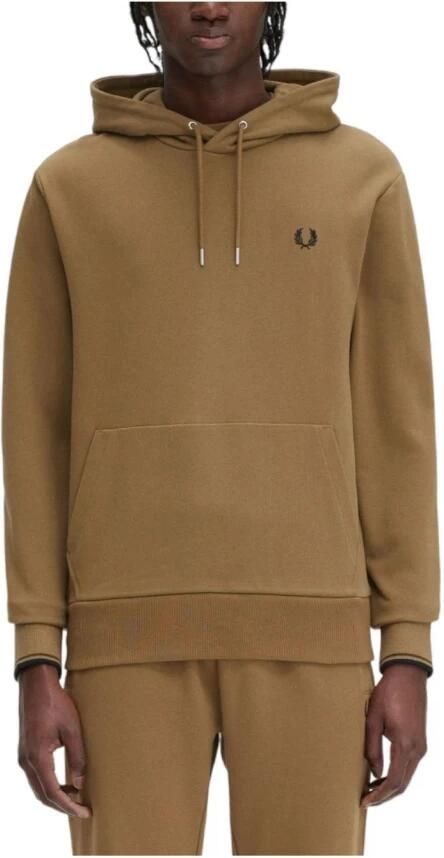 Fred Perry Bruine hoodie met iconische details Brown Heren - Foto 3