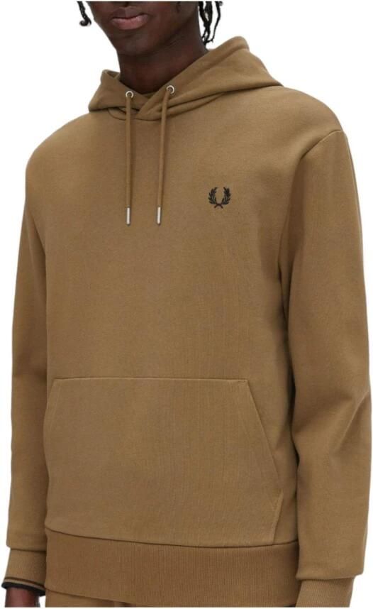 Fred Perry Bruine hoodie met iconische details Brown Heren - Foto 2