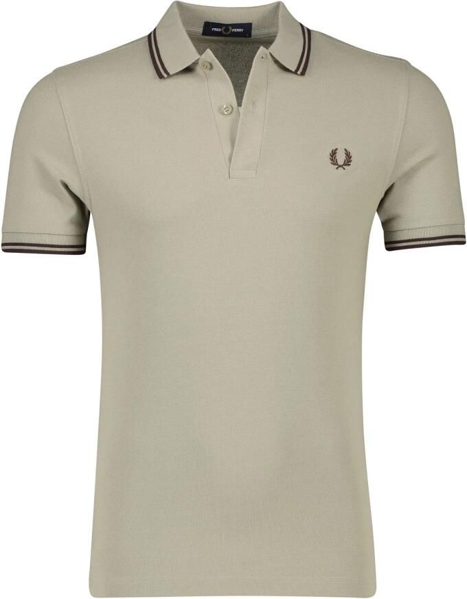 Fred Perry Twin Tipped Short Sleeve Polo Shirt Heren Brown- Heren Brown - Foto 2
