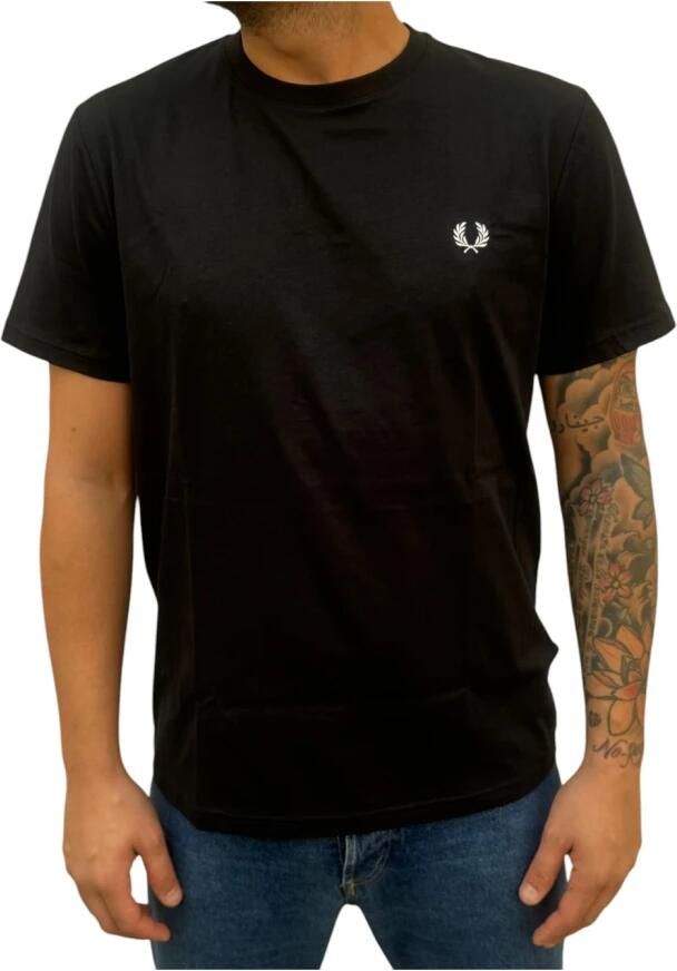 Fred Perry Casual Katoenen T-shirt Black Heren